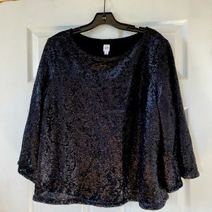 Black sequin top size xl
